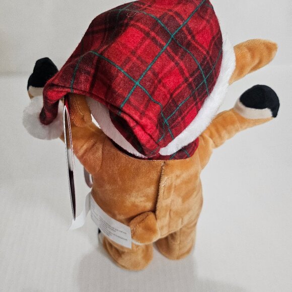 Rudolph The Red Nosed Reindeer Side-Stepper Musical Plush Toy by Gemmy With Tag - Picture 4 of 7